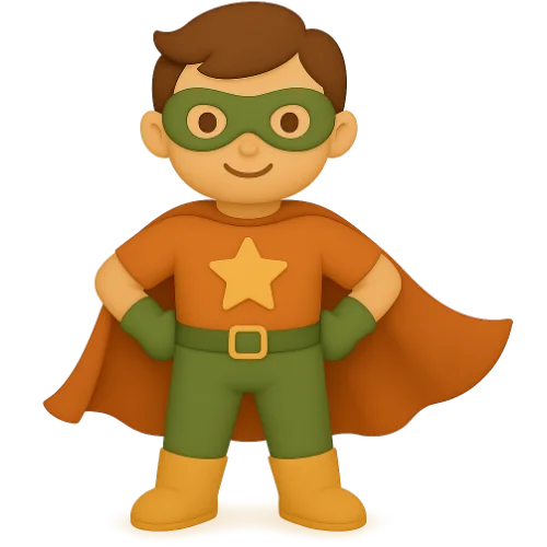Superhero personalised children's book adventure