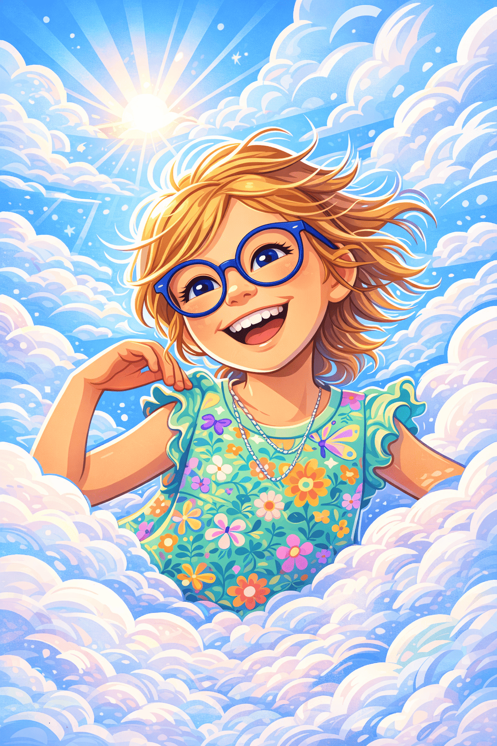 Illustration for The flight through the clouds